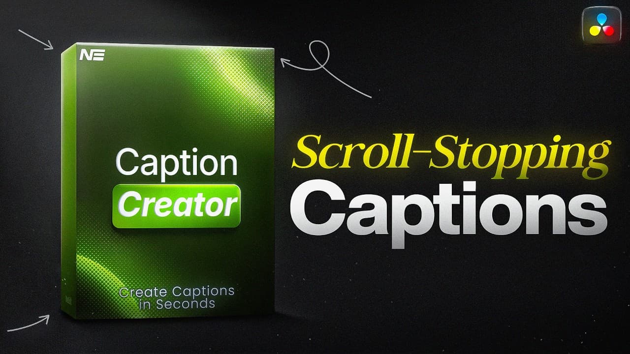 How to Use The Caption Creator Pack in DaVinci Resolve